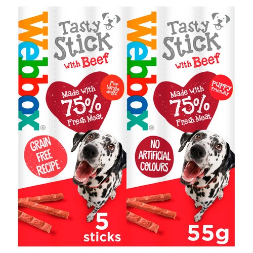 Webbox Dog Sticks Beef