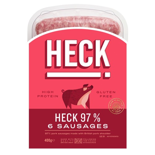 HECK 97% Pork Gluten Free Sausages 6 pack 400g thumbnail 5