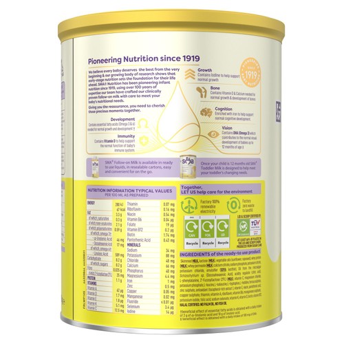 SMA Follow-On Baby Milk Powder Formula 6-12 Months 800g thumbnail 5