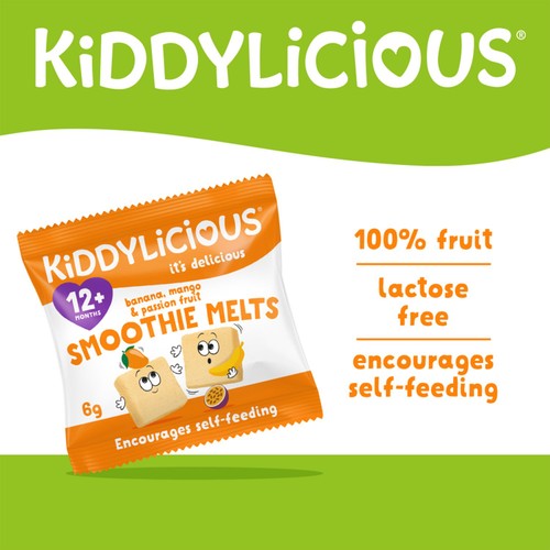 Kiddylicious Banana, Mango & Passionfruit Smoothie Melts Baby Snacks thumbnail 3
