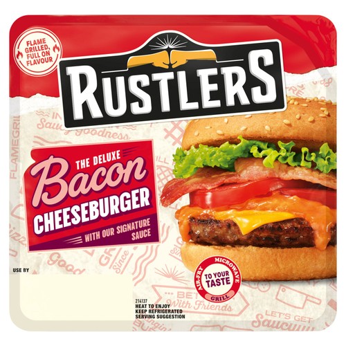 Rustlers The Flame Grilled Deluxe With Bacon & Cheese