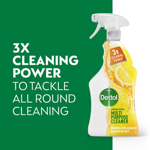 Dettol Antibacterial Disinfectant Multi Surface Spray Lemon & Lime thumbnail 2