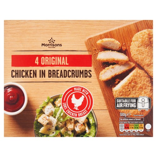 Morrisons 4 Breaded Chicken Steaks 380g