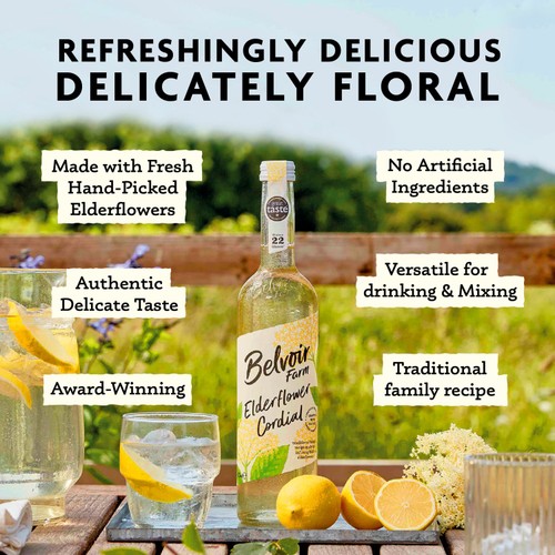 Belvoir Fruit Elderflower Cordial  thumbnail 3