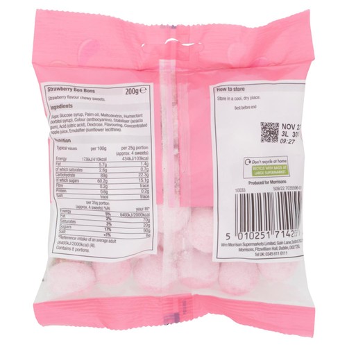 Morrisons Strawberry Bonbons 200g