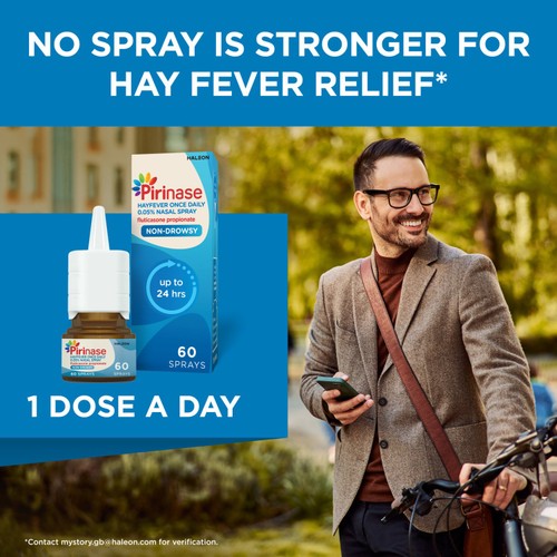 Pirinase Hayfever Once Daily Nasal Spray, 60 Sprays thumbnail 4
