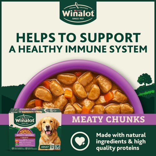 Winalot Meaty Chunks Mixed In Gravy Wet Dog Food  thumbnail 2