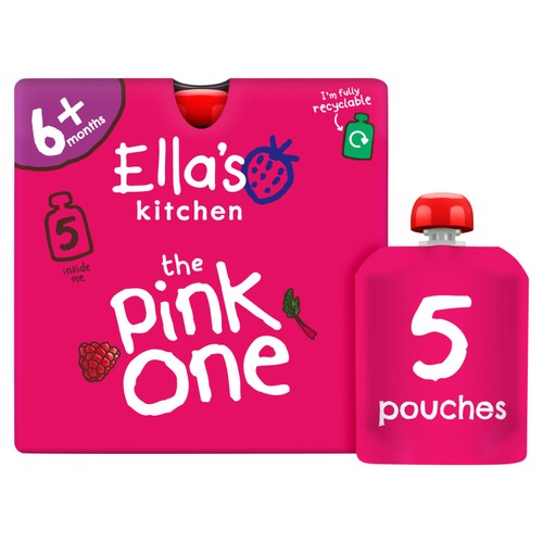Ella's Kitchen Organic The Pink One Smoothie Baby Food Pouch 6+ Months 90g