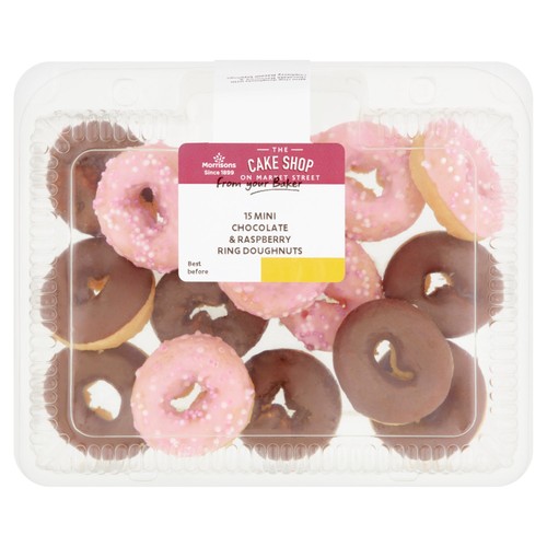 Market Street Chocolate & Raspberry Ring Doughnuts 