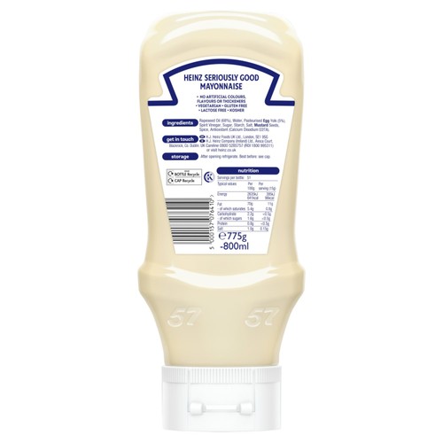 Heinz Seriously Good Mayonnaise 775g thumbnail 3