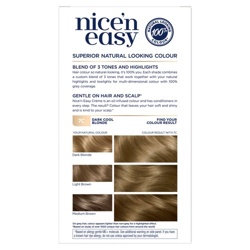 Clairol Nice n Easy Creme Permanent Hair Dye - 7c Dark Cool Blonde thumbnail 4
