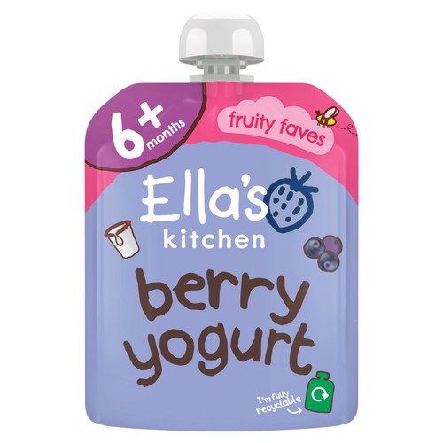 Ella's Kitchen Berry Greek Style Yoghurt Baby Food Pouch 6+ Months 