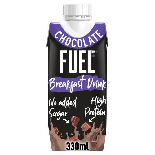 FUEL 10K Chocolate High Protein Milk Breakfast Shake Drink 330ml