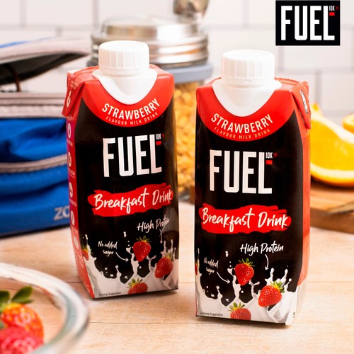 FUEL 10K Strawberry High Protein Milk Breakfast Shake Drink 330ml thumbnail 2