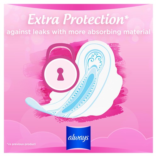Always Sensitive Long Ultra (Size 2) Sanitary Towels Wings 12 pads thumbnail 5