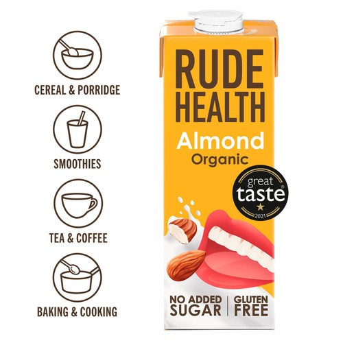 Rude Health Organic Almond Drink 1L thumbnail 2