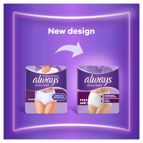 Always Discreet Underwear Incontinence Pants Plus M 9 pack thumbnail 4