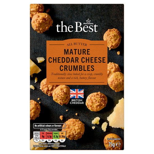 Morrisons The Best All Butter Mature Cheddar Cheese Crumbles 75g