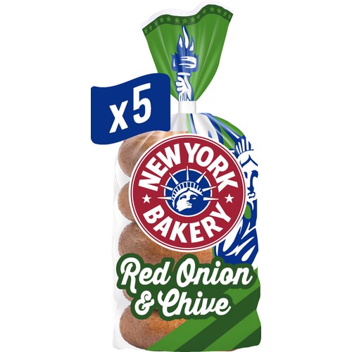 New York Bakery Co. Red Onion & Chive Bagels