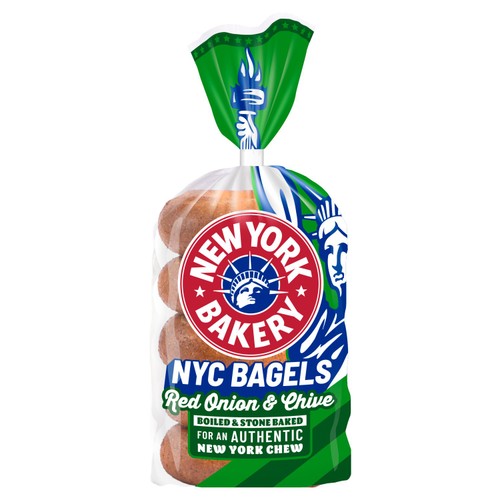 New York Bakery Co. Red Onion & Chive Bagels thumbnail 2