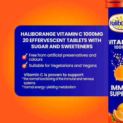 Haliborange Vit C Effervescent 1000mg 20's Orange thumbnail 2