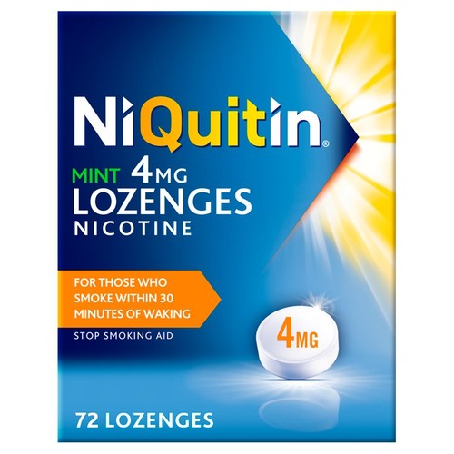 NiQuitin Mint Lozenge - 4mg, 72 Nicotine Lozenges -Stop Smoking Aid