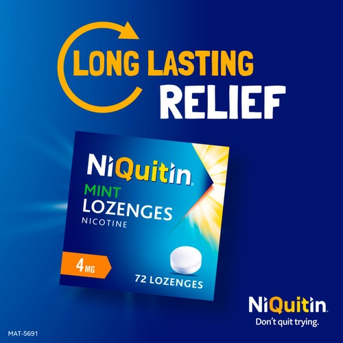 NiQuitin Mint Lozenge - 4mg, 72 Nicotine Lozenges -Stop Smoking Aid thumbnail 5