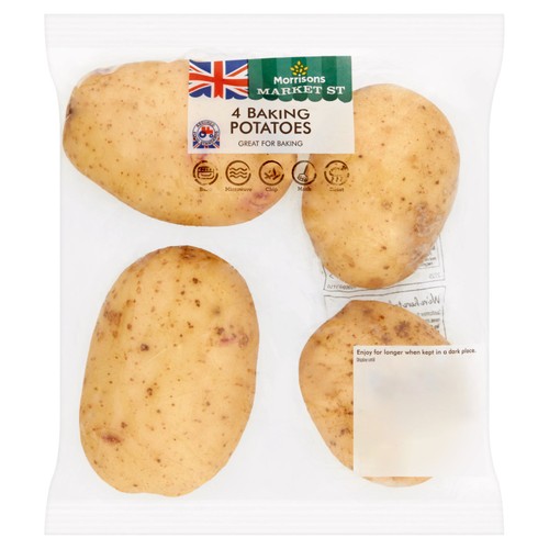 Morrisons British Baking Potatoes 4 Pack