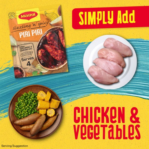 Maggi Juicy Smoky Piri Piri Chicken Herb and Spice Seasoning Mix thumbnail 3
