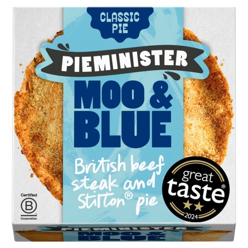Pieminister Moo & Blue British Beef Steak & Stilton Pie 255g