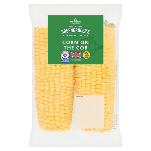 Morrisons 2 Sweetcorn Cobs             