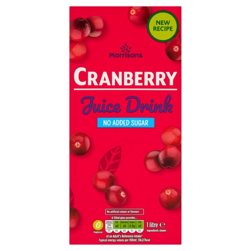 Morrisons No Added Sugar Cranberry Juice Drink 1L