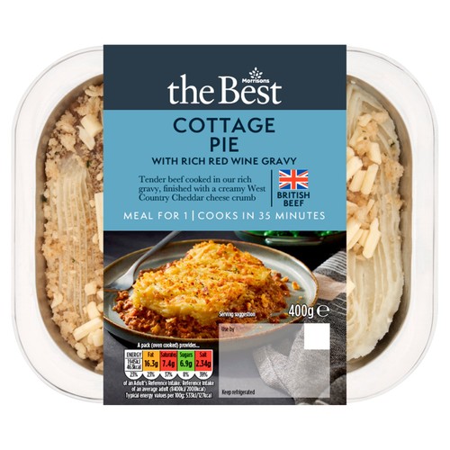 Morrisons The Best Cottage Pie with Rich Red Wine Gravy 