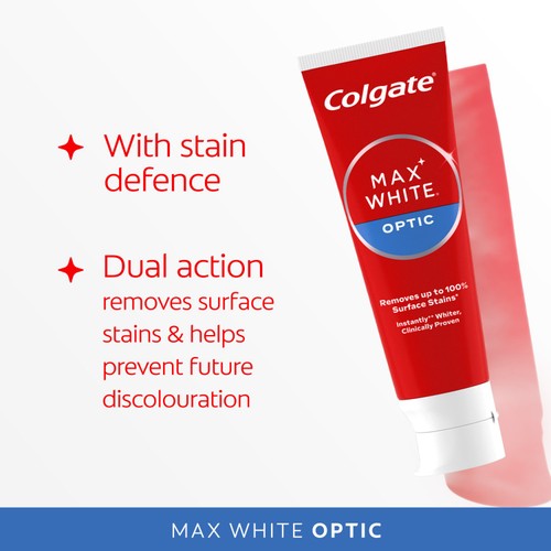 Colgate Max White Optic Whitening Toothpaste thumbnail 2