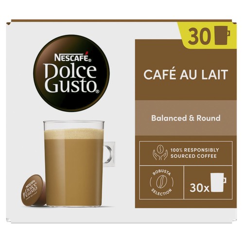 Nescafe Dolce Gusto Cafe Au Lait Coffee Pods x 30 thumbnail 2