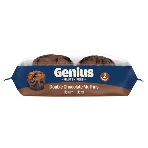 Genius Gluten Free Double Chocolate Muffins 2 Pack