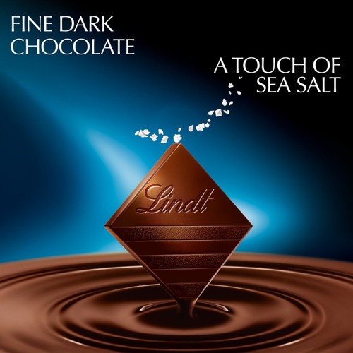 Lindt Excellence Dark Sea Salt Chocolate Bar 100g thumbnail 4