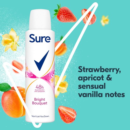 Sure Motion Sense Bright Bouquet Deodorant 150ml thumbnail 4