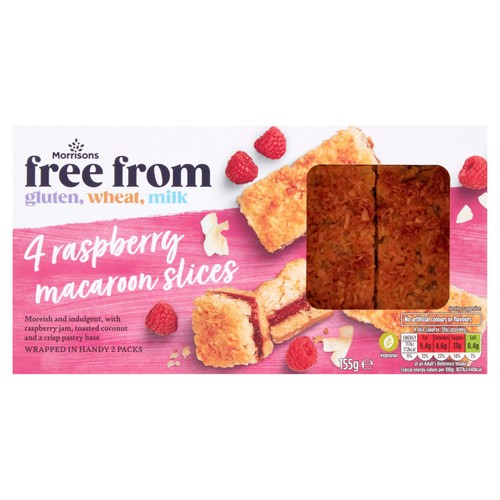 Morrisons 4 Free From Raspberry Macaroon Slices