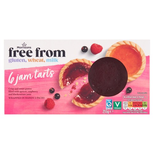 Morrisons Free From 6 Jam Tarts   255g