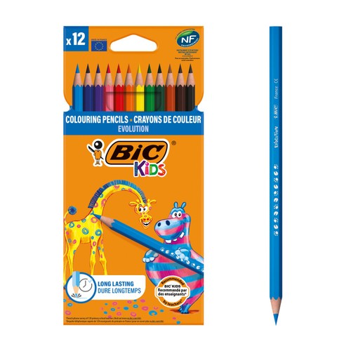 Bic Kids Evolution Colouring Pencils 12Pk