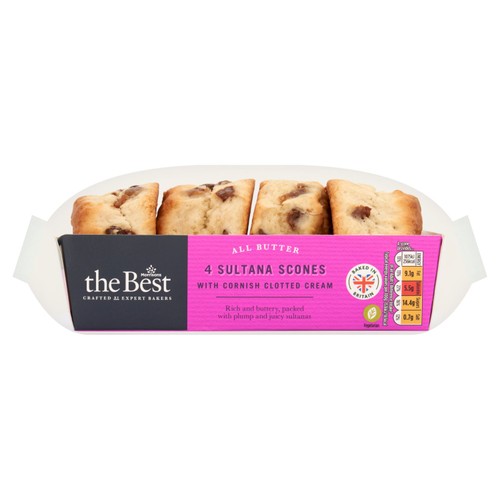 Morrisons The Best All Butter Sultana Scones 4 Pack