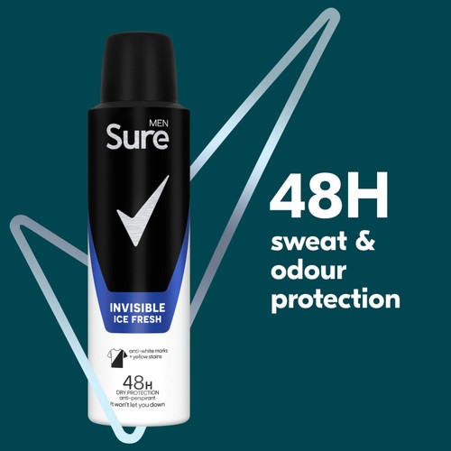 Sure Men Invisible Ice Anti-perspirant Deodorant Aerosol 150ml thumbnail 5