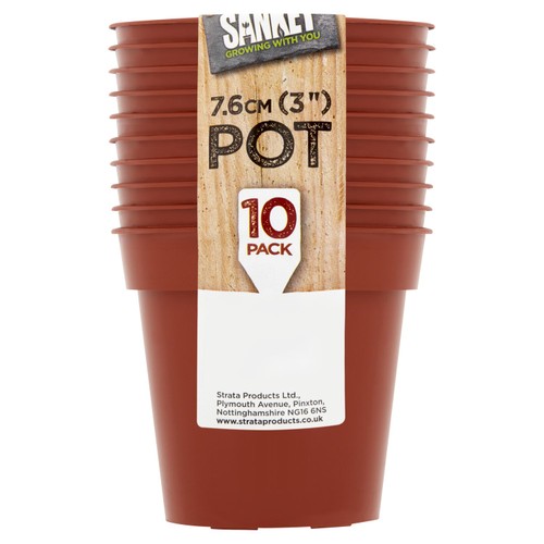 Ward 7.6Cm Plastic Plant Pot Terracotta 10Pk