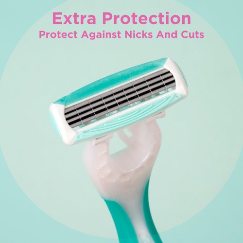 Wilkinson Sword Quattro for Women Sensitive Disposable Razors x3 thumbnail 2