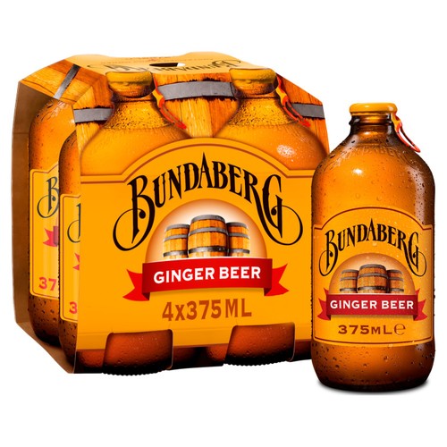 Bundaberg Ginger Beer Bottles  4 x 375ml