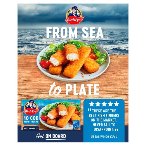 Birds Eye 10 Breaded Cod Fish Fingers 280g thumbnail 2