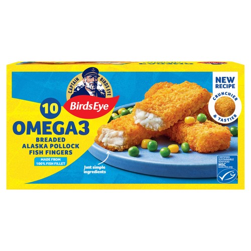 Birds Eye 10 Breaded Omega 3 Fish Fingers 280g