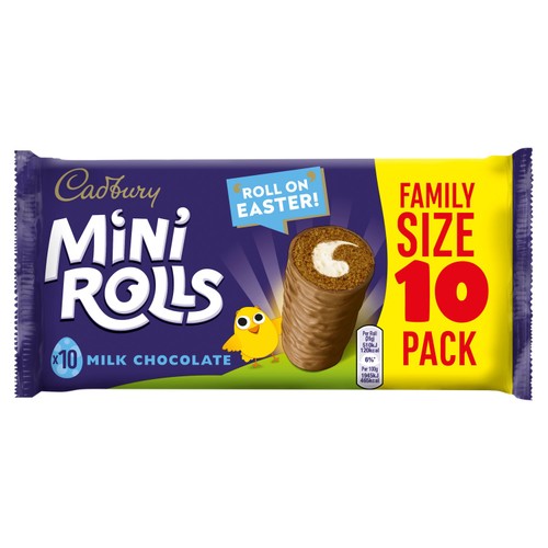 Cadbury Milk Chocolate Mini Rolls Cakes 10 Pack thumbnail 2