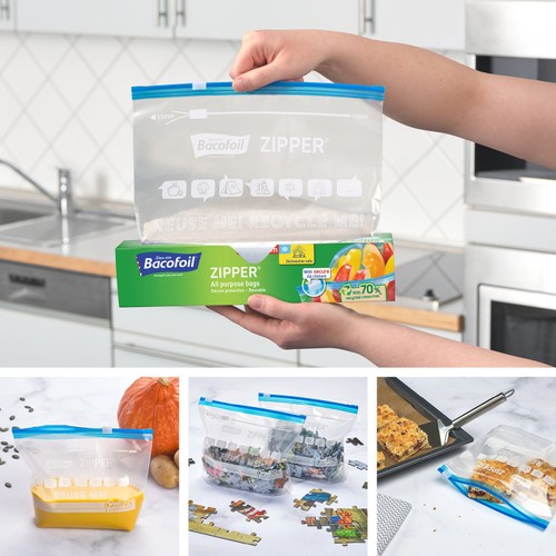 Bacofoil All Purpose Medium Zipper Bags 12 Pack thumbnail 4